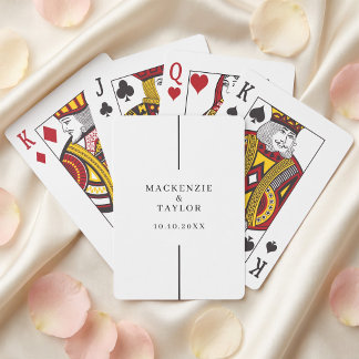Hochzeit Personalisierter Name und Datum Spielkarten