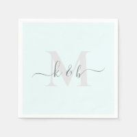 Hochzeit Personalisiertes Script Icy Blue Cocktail