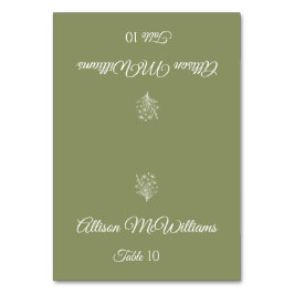 Hochzeit Platzkarte-Vegetarian-Wildblume Elegante Tischnummer