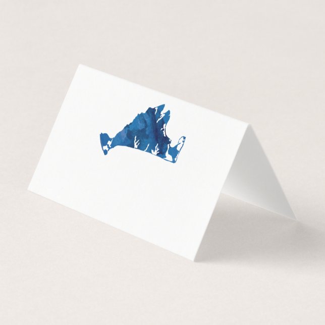 Hochzeit Platzkarte Watercolor Marthas Weinkarte (Vorderseite)