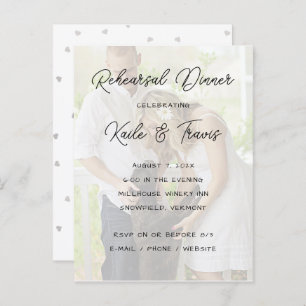 Hochzeit Postkarte Probe Abendessen Foto Einladung