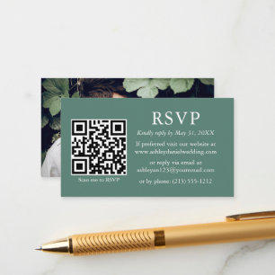 Hochzeit QR Foto Eucalyptus Green UAWG Begleitkarte