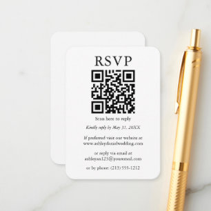 Hochzeit QR Minimalistisch Simple UAWG Begleitkarte