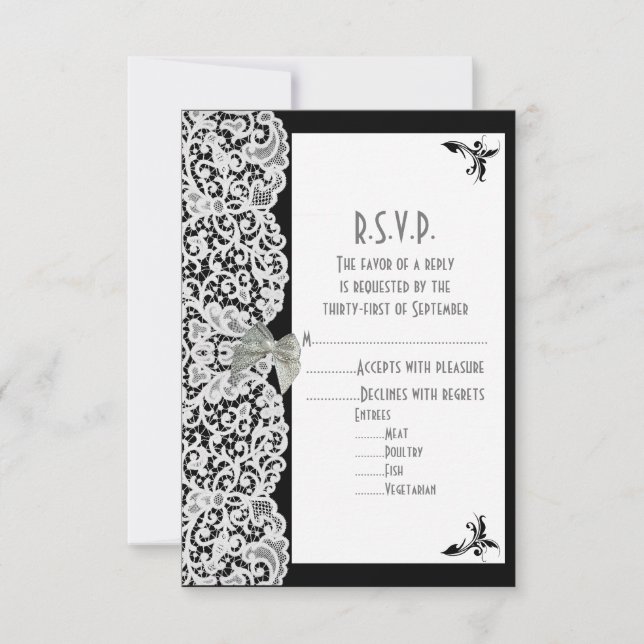 Hochzeit R.S.V.P. RSVP Karte (Vorderseite)