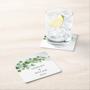 Hochzeit Rechteckiger Pappuntersetzer