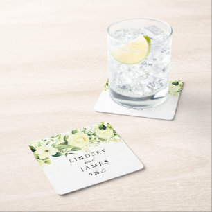 Hochzeit Rechteckiger Pappuntersetzer