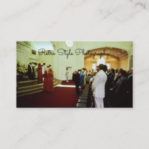 Hochzeit, Retro-Stil Fotograf Moderner Vintag Visitenkarte