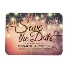 Hochzeit retten das Datum Sommer Beach Palm Tree L Magnet