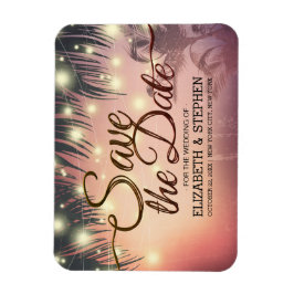 Hochzeit retten das Datum Sommer Beach Palm Tree L Magnet