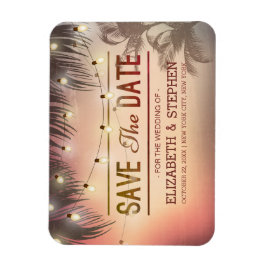 Hochzeit retten das Datum Sommer Beach Palm Tree L Magnet