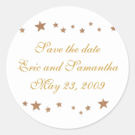Hochzeit Retten Sie die Dattelaufkleber lebhafte G Runder Aufkleber