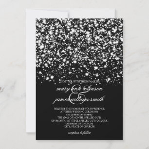 Hochzeit rettet das Datum Silver Midnight Glam Save The Date