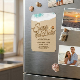 Hochzeit Rettet das Datum Sommer Sandstrand Seeste Magnet