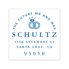 Hochzeit Rings The Future Mr. & Mrs. Rücksendeadre Permastempel