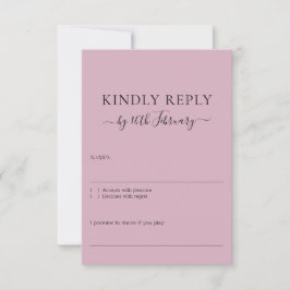 Hochzeit Rosa Signature Bitte Antworten RSVP Karte