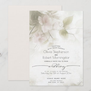 HOCHZEIT Rosafarben Pfirsichbaum Blüten Einladung