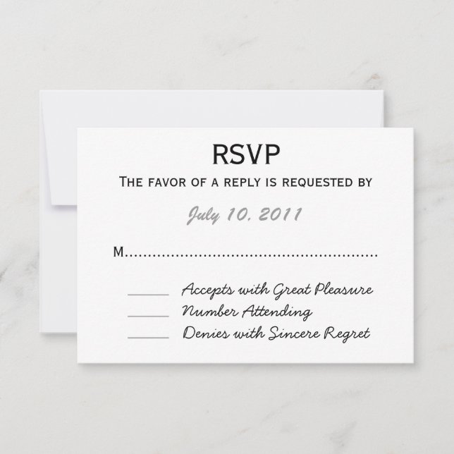 Hochzeit RSVP (Vorderseite)