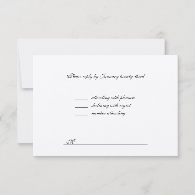 Hochzeit RSVP (Vorderseite)