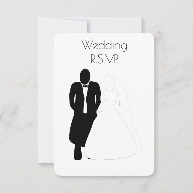 Hochzeit RSVP Card Bride Groom (Vorderseite)