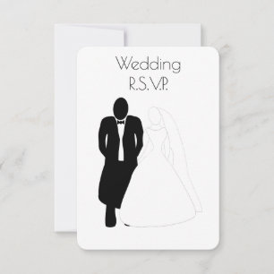 Hochzeit RSVP Card Bride Groom