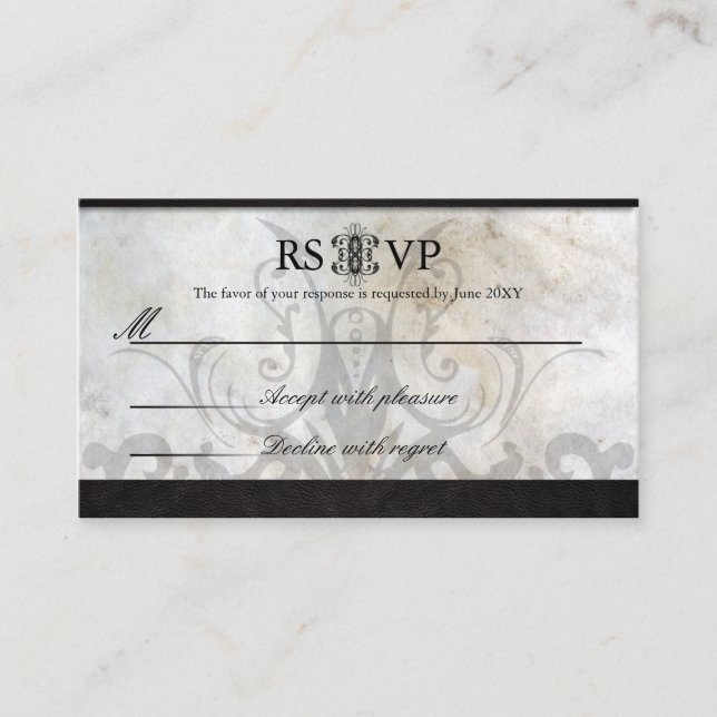 Hochzeit RSVP Card-Celtic Gaelic Knot Wedding Begleitkarte (Vorderseite)