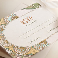 Hochzeit RSVP Einfügen Vintager Jugendstil von Muc