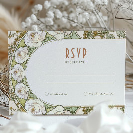 Hochzeit RSVP Einfügen Vintager Jugendstil von Muc Einladung