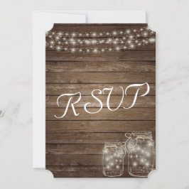 Hochzeit RSVP Elegant Rustic Mason Jar Lights