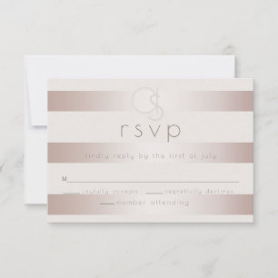 Hochzeit RSVP Elegante, moderne Perlen Karte