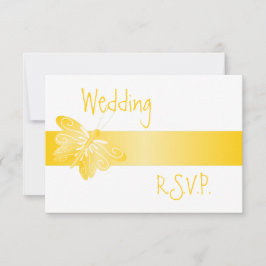 Hochzeit-RSVP-Gelbe Schmetterling RSVP Karte