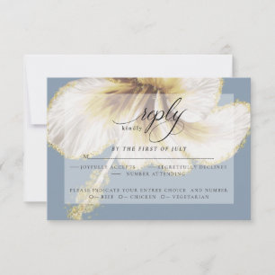 Hochzeit RSVP Gelbe Wasserfarbe Hibiskus Blume