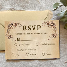 Hochzeit-RSVP im viktorianischen Blumenstil