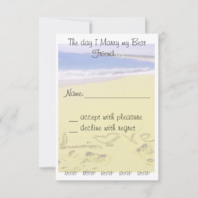 Hochzeit RSVP Karte (Vorderseite)