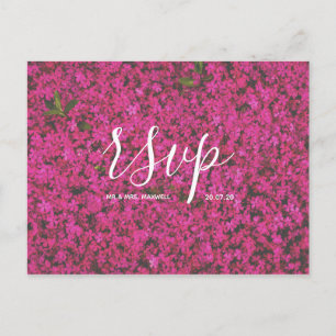 Hochzeit-RSVP-Karte Postkarte mit rosa Blumen-Sk