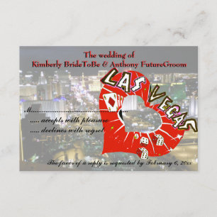 Hochzeit RSVP Las Vegas Valentine Karte
