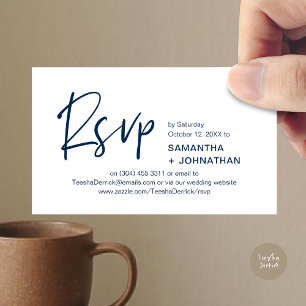 Hochzeit RSVP Modernes Minimalistisches Abendessen Begleitkarte
