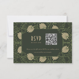 Hochzeit RSVP QR Code Nouveau Einladung