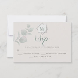 Hochzeit RSVP | Silver Sage Eukalyptus Karte