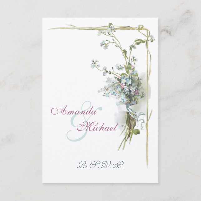 Hochzeit RSVP vergesst mir Noten Karte (Vorderseite)