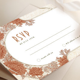 Hochzeit RSVP Vintag Art Nouveau William Morris Einladung
