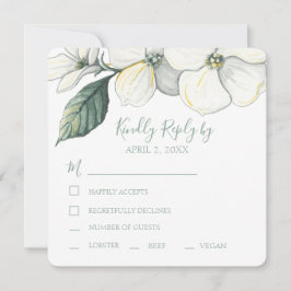 Hochzeit RSVP Watercolor Dogwood Blooms
