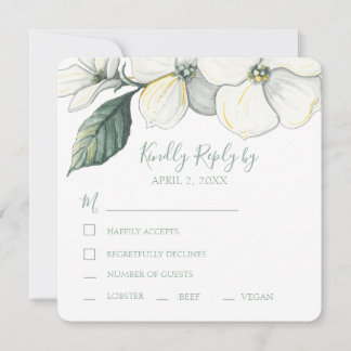 Hochzeit RSVP Watercolor Dogwood Blooms