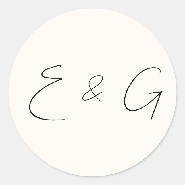 Hochzeit Runder Aufkleber (Vorderseite)