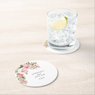 Hochzeit Runder Pappuntersetzer