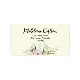 Hochzeit Sanfte Weiße Calla-Lilien-Rosen Adresse Adressaufkleber