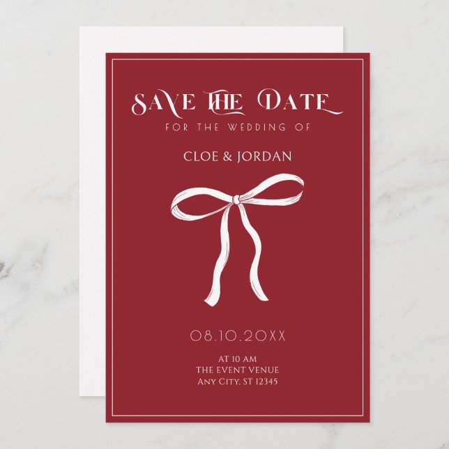 Hochzeit Save The Date (Vorne/Hinten)
