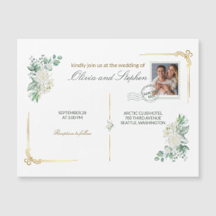 Hochzeit- Save-the-Date-Einladungsmagnet Magnetkarte