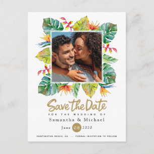 Hochzeit Save the Date   Foto an der Tropengrenze Postkarte