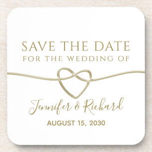Hochzeit Save the Date Getränkeuntersetzer