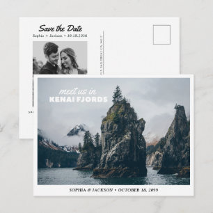 Hochzeit Save the Date im Kenai Fjords National Pa Postkarte